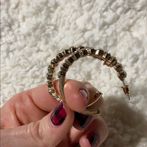 Gorgeous Rhinestone Hoops - Picture 4 of 4